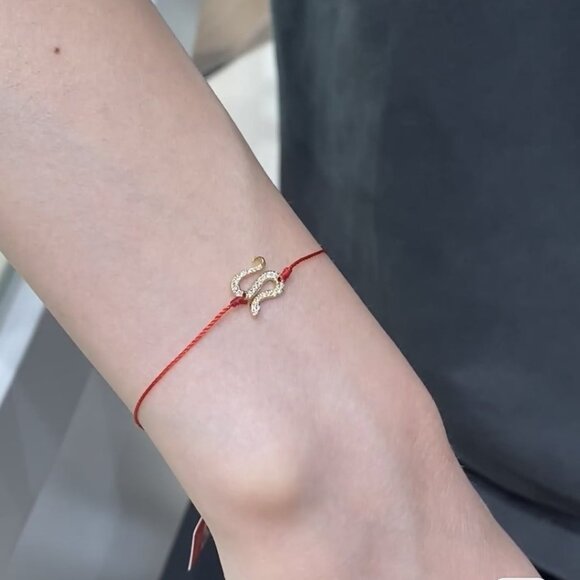 NWT: Lucky Snake Year Bracelet (gold) - Picture 2 of 6